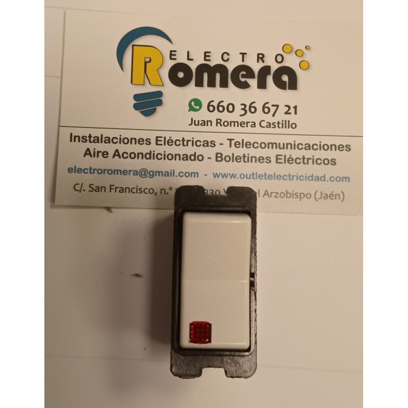 CONMUTADOR LUMINOSO PLASTIMETAL BLANCO NUEVO 615-LA