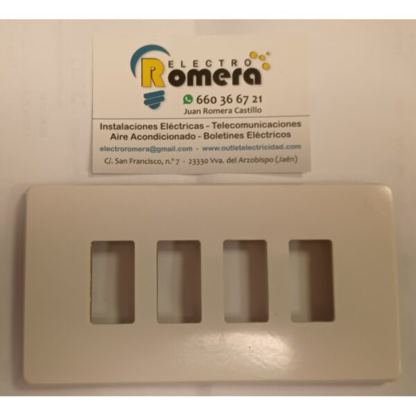 PLACA RECTANGULAR SINTORNILLOS 4 ELEMENTOS 24642 B 1 PLACA RECTANGULAR SINTORNILLOS 4 ELEMENTOS 24642 B