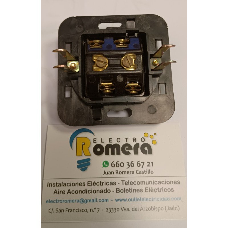 DOBLE CONMUTADOR PLASTIMETAL BLANCO