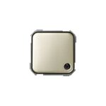 Pulsador con grabado luz 10 A 250V~ y sistema de embornamiento rápido marrón decorado Simon 31