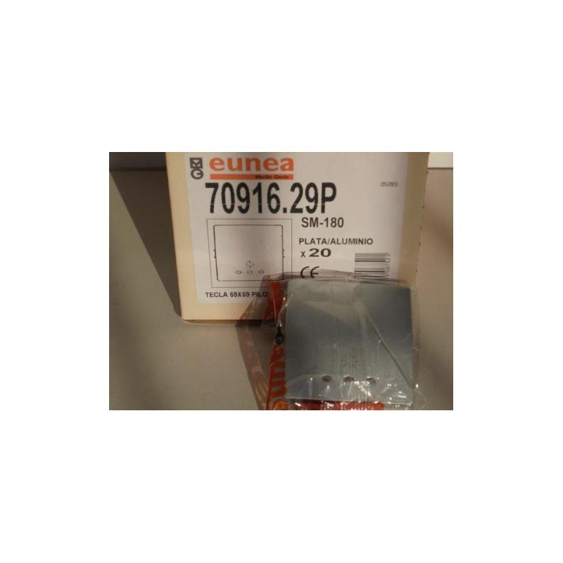 TECLA PLATA ALUMINIO PILOTO LUZ SM-180 70916.29P