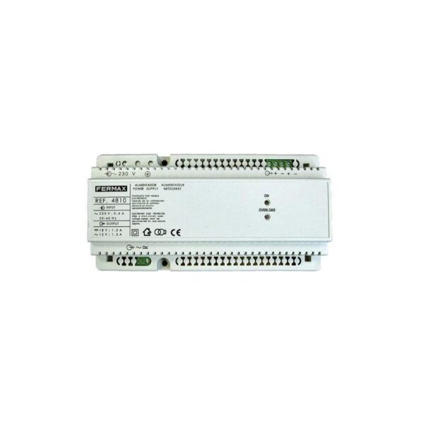 ALIMENTADOR 4810 FERMAX ALIMENT. DIN10 230VAC/12VAC+18VDC-1.5A REACONDICIONADO BUEN ESTADO