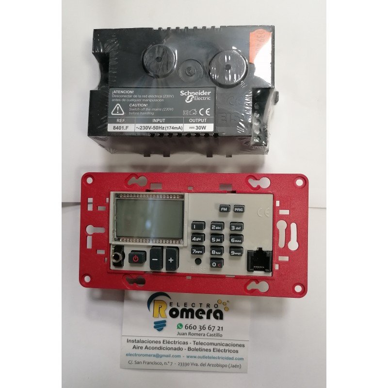 CENTRAL CON ENTRADA DE SONIDO Y FUENTE DE ALIMENTACION 30W. 8401