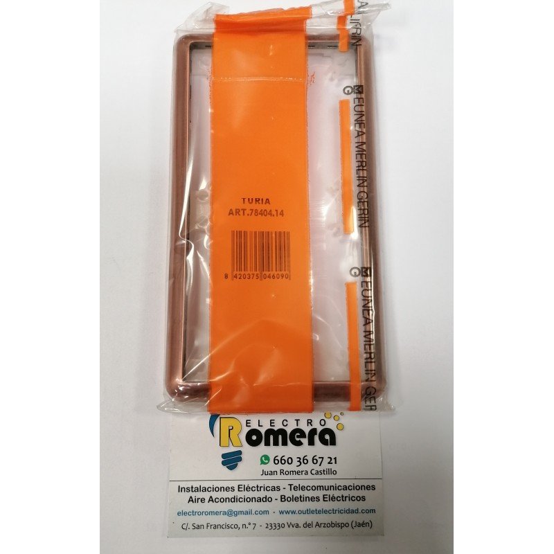 MARCO EMBELLECEDOR SERIE TURIA 2 ELEMENTOS COLOR COBRE 78404.14