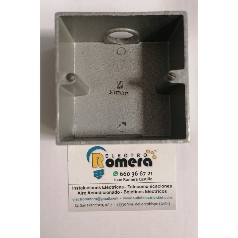 CAJA METALICA 1 ELEMENTO CON 1 ENTRADA SIMON 32 32711