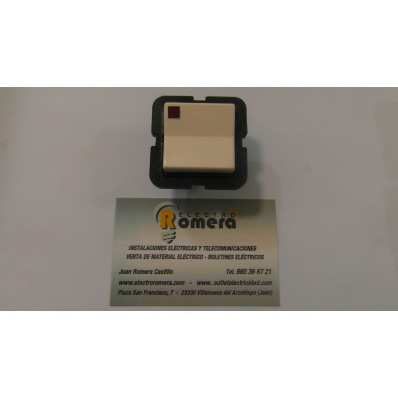 CONMUTADOR CON PILOTO LUMINOSO 617-LA MARFIL