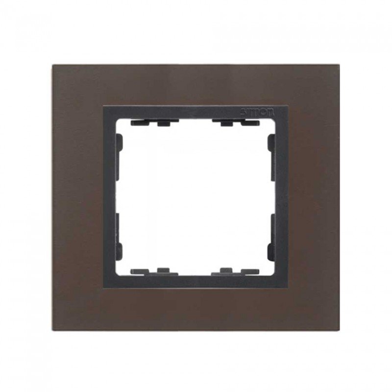 Marco para 1 elementos plomo interior grafito Simon 82 Nature 82817-38