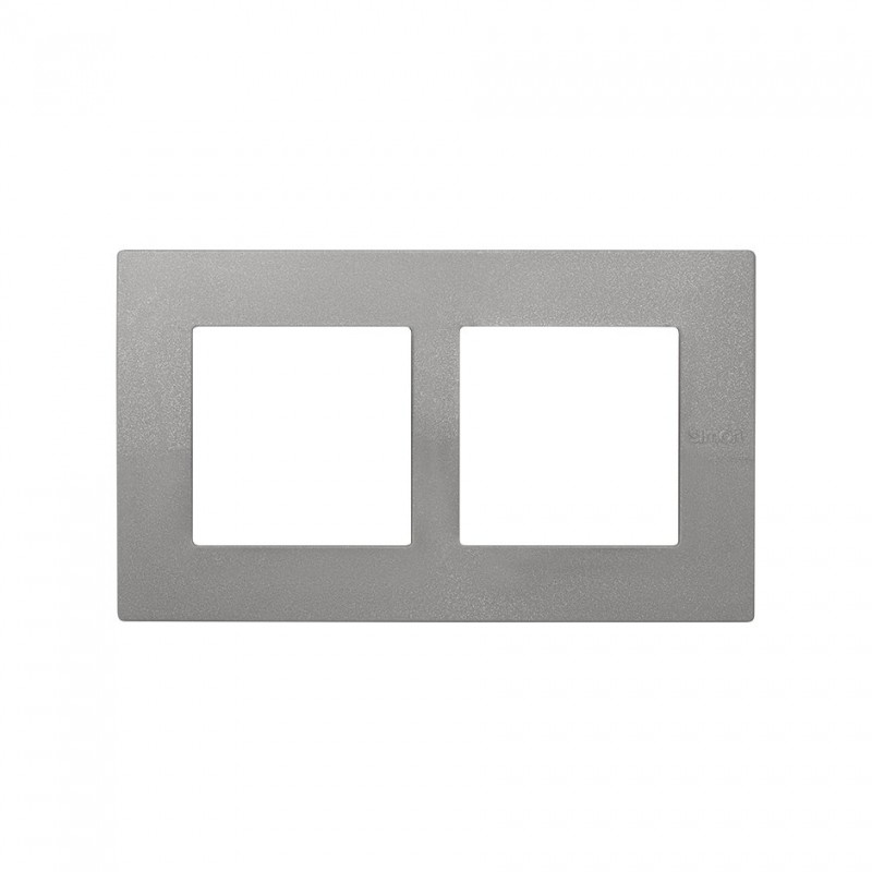Marco para 2 elementos gris esmeril Simon 27 Scudo 2705620-063