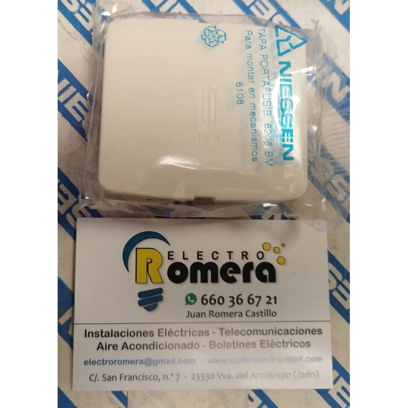 TAPA PORTAFUSIBLES PARA MECANISMOS NIESSEN ARCO 8208 BA