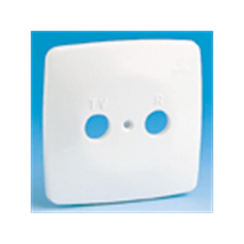 TAPA PARA TOMA R-TV 80X80MM SIMON SERIE 32 BLANCO 32053-31