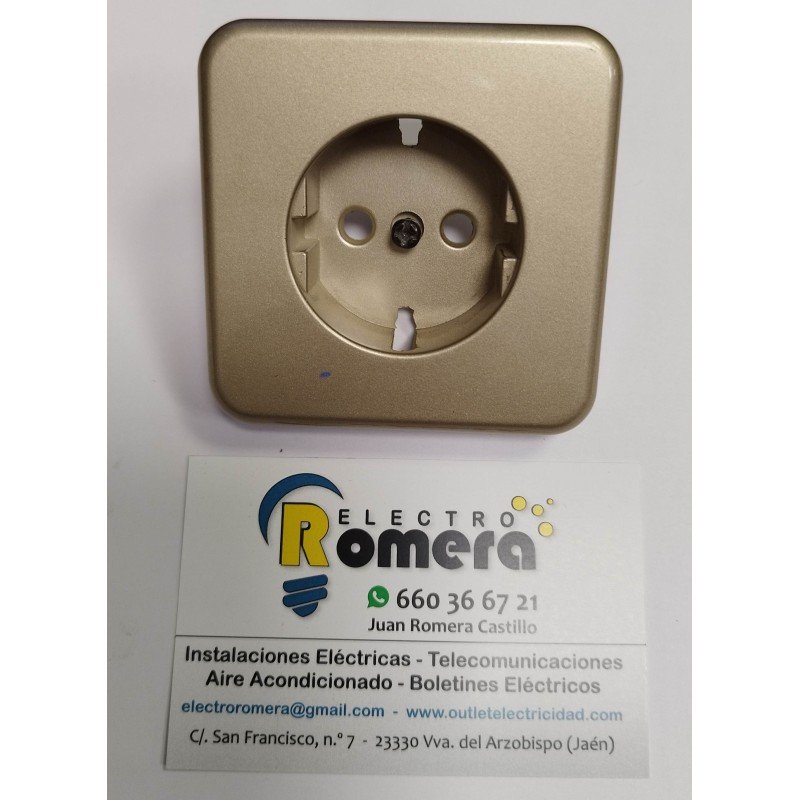 TAPA DE ENCHUFE 10723-DR PLACA ENCHUFE T.T. DORADA