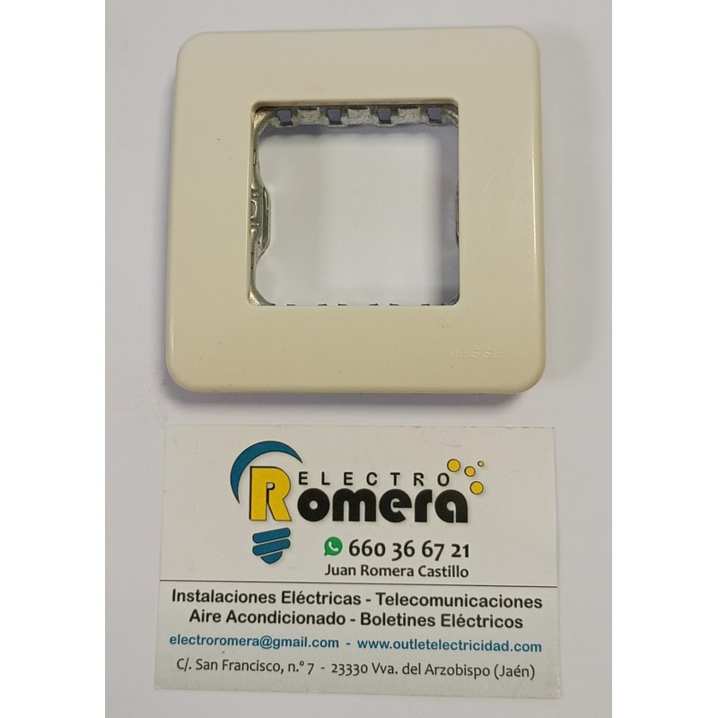 PLACA 2 MODULOS NESSEN REACONDICIONADO SIN GARRAS BLANCO MARFIL 2271.2