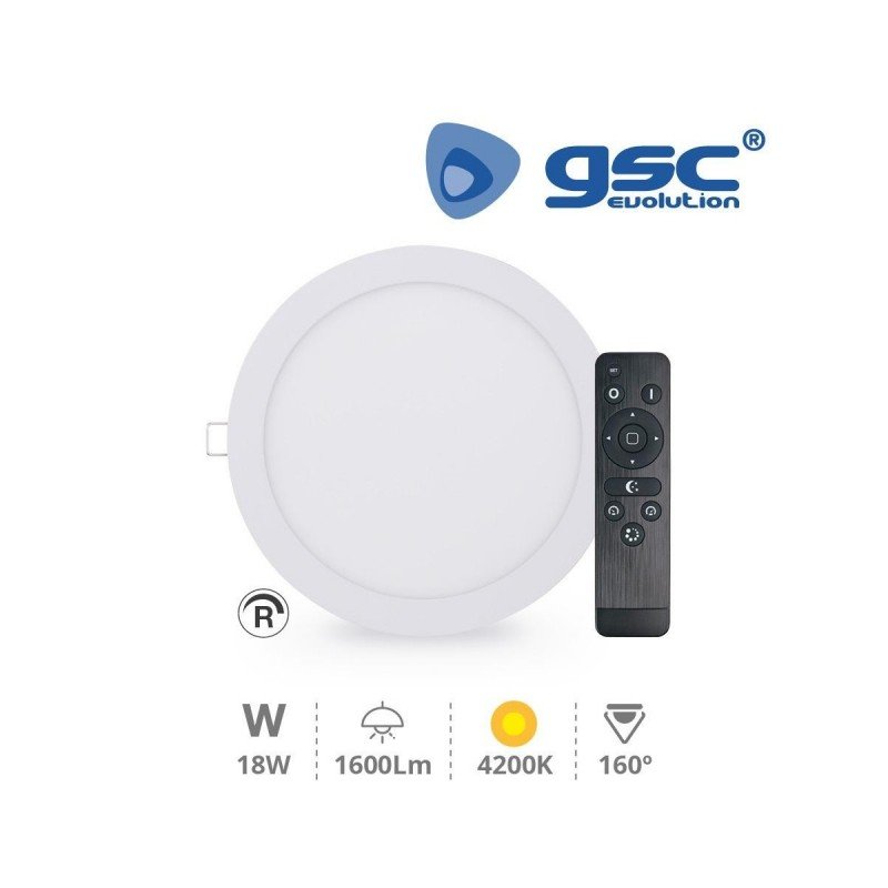 GSC DOWNLIGHT EMPOTRAR LED OLIMPIA 18W-4200K-REGULABLE-225mm 0704775