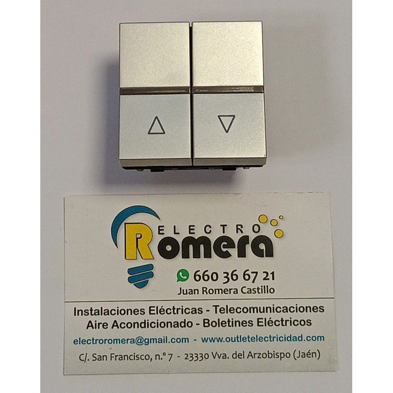 PULSADOR PERSIANAS NIESSEN ZENIT COLOR PLATA N224PL