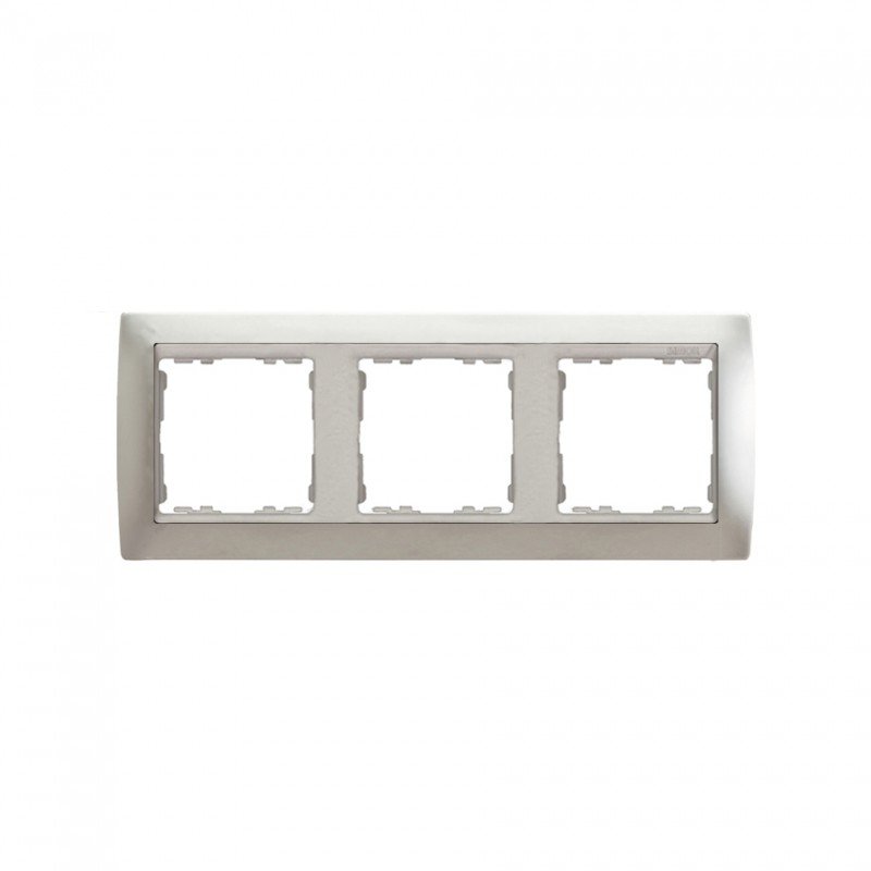 Marco REACONDICIONADO para 3 elementos aluminio mate interior aluminio Simon 82 82934-33