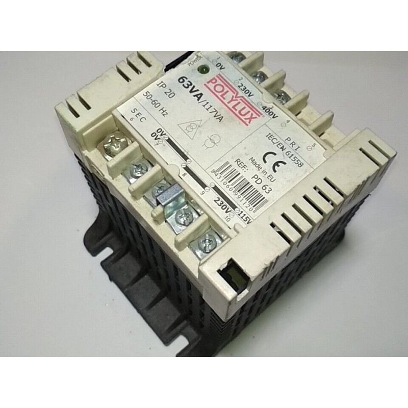 POLYLUX 63VA/117VA 0-230-400 V AC 0-110-230 V AC 63 VA TANSFORMADOR