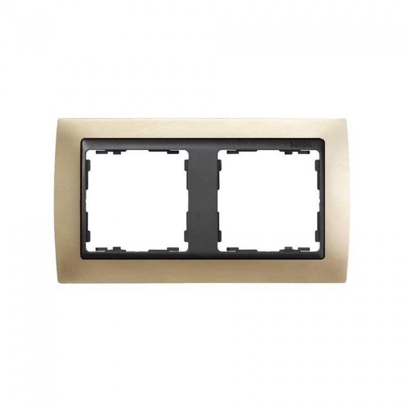 Marco para 2 elementos cava mate interior grafito Simon 82 82824-34 reacondicionado