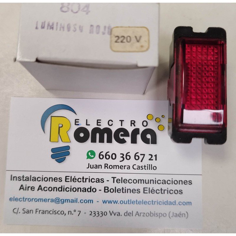 MECANISMO LUMINOSO ROJO PLASTIMETAL UNICAJA   824