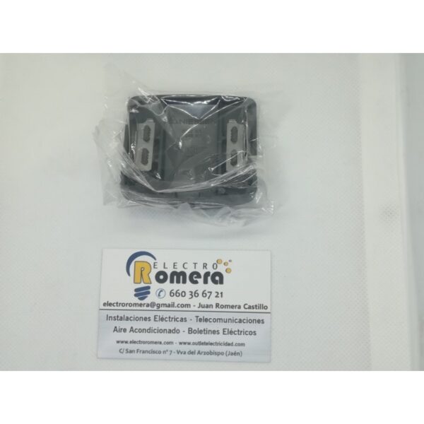 TAPA PARA SALIDA DE CABLES PARA PULSADOR TIRADOR SERIE ARCO ANTRACITA 8207 AN 1 TAPA PARA SALIDA DE CABLES PARA PULSADOR TIRADOR SERIE ARCO ANTRACITA 8207 AN