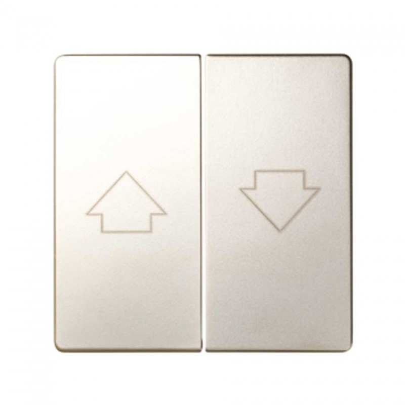 Tecla doble para mecanismo de persianas con enclavamiento de seguridad cava Simon 82 82028-34