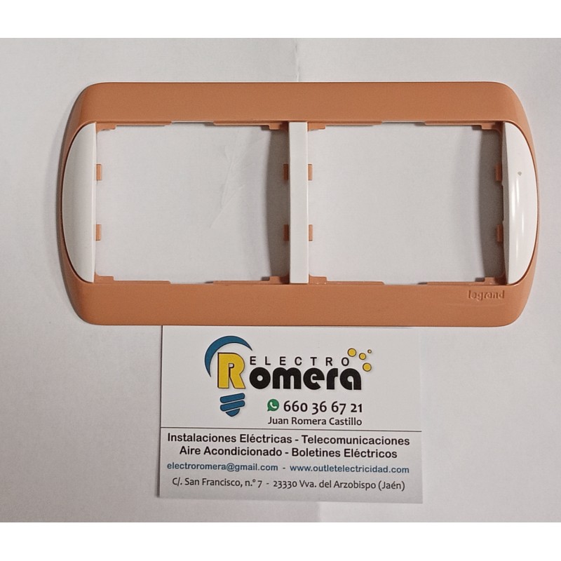 MARCO DE 2 ELEMENTOS LEGRAND REACONDICIONADO GALEA 7771 12 TERRACOTA
