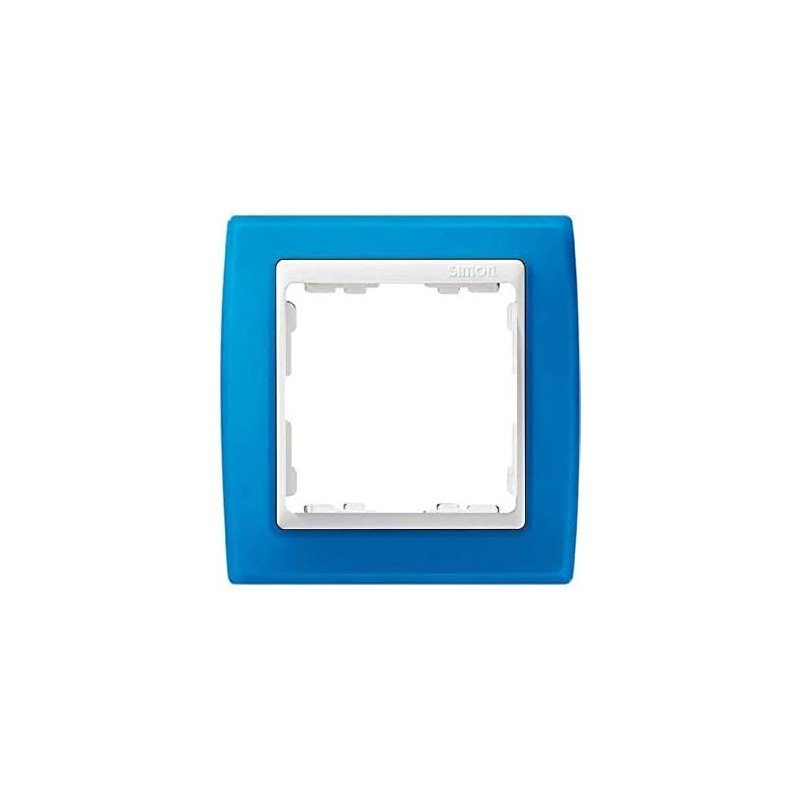 Simon - 82613-64 marco 1 elemento s-82 blanco translucido azul Ref. 6558230191