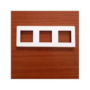 PLACA CON SOPORTE 2 MAS 2 MAS 2 MODULOS 13847BA BLANCO