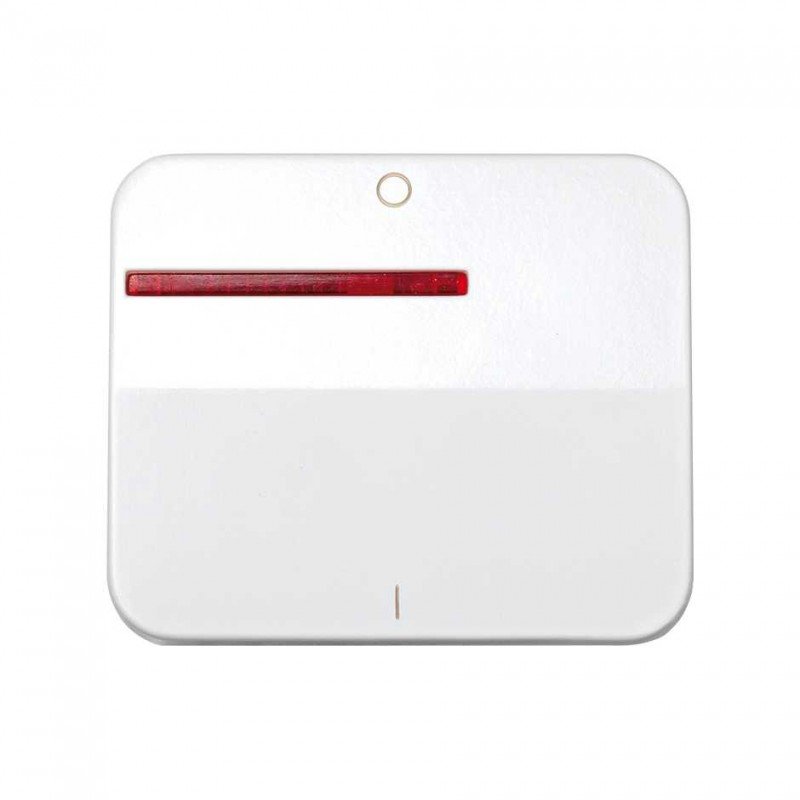 Tecla individual para interruptor bipolar con piloto y grabado I/O blanco Simon 75 75032-30