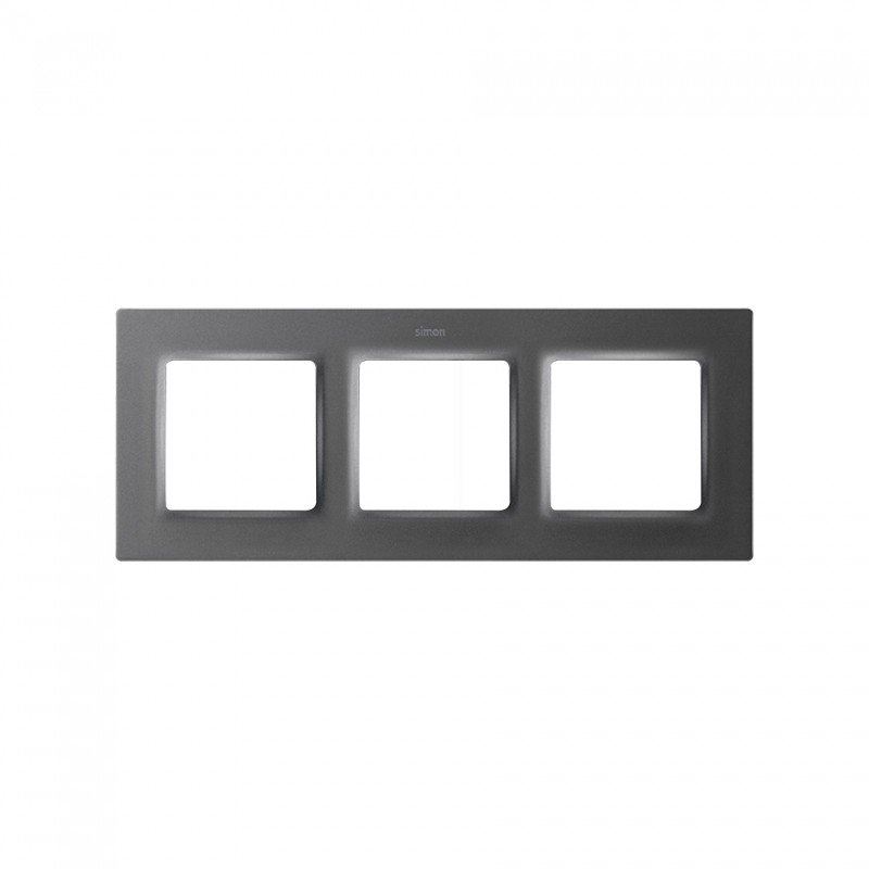Marco para 3 elementos titanio Simon 82 Concept 8200637-096