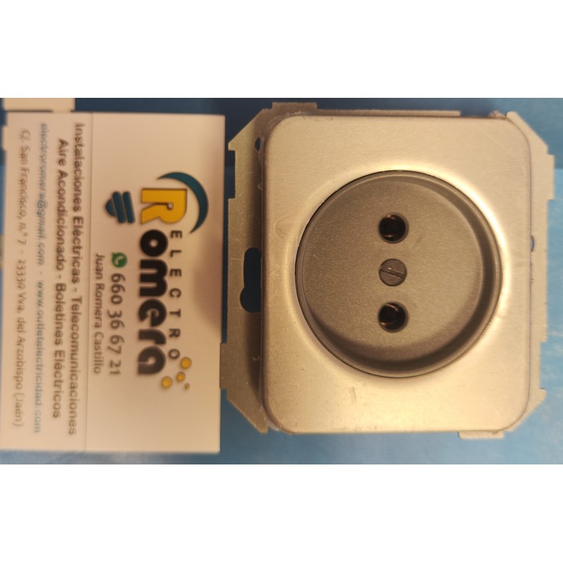 BASE ENCHUFE BIPOLAR DECORADO ALUMINIO 75431-33