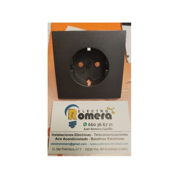 SCHNEIDER 60936.27 SM-200 Tapa Base Schuko Antrac. 1 SCHNEIDER 60936.27 SM-200 Tapa Base Schuko Antrac.