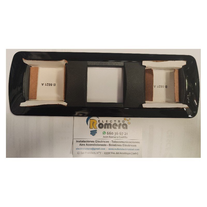 MARCO DE 3 ELEMENTOS NEGRA SOLIDO L4802/3NR