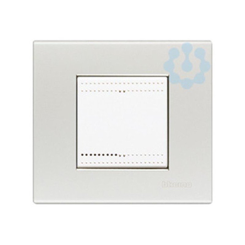 PLACA 2 MODULOS ESTRECHOS LIGHT PLATA BRILLANTE N4802SA