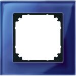 M-PLAN real glass frame, 1-gang, Sapphire blue