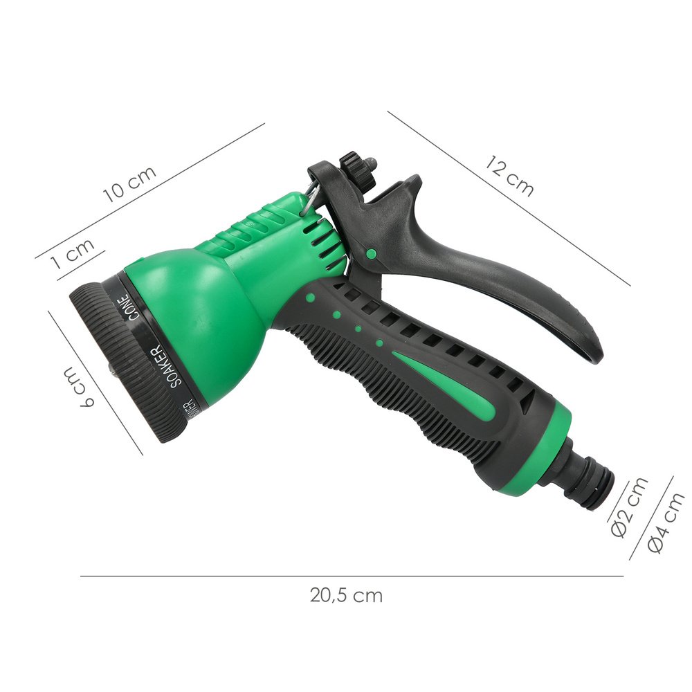 Pistola Riego Plastico ABS 7 Posiciones.