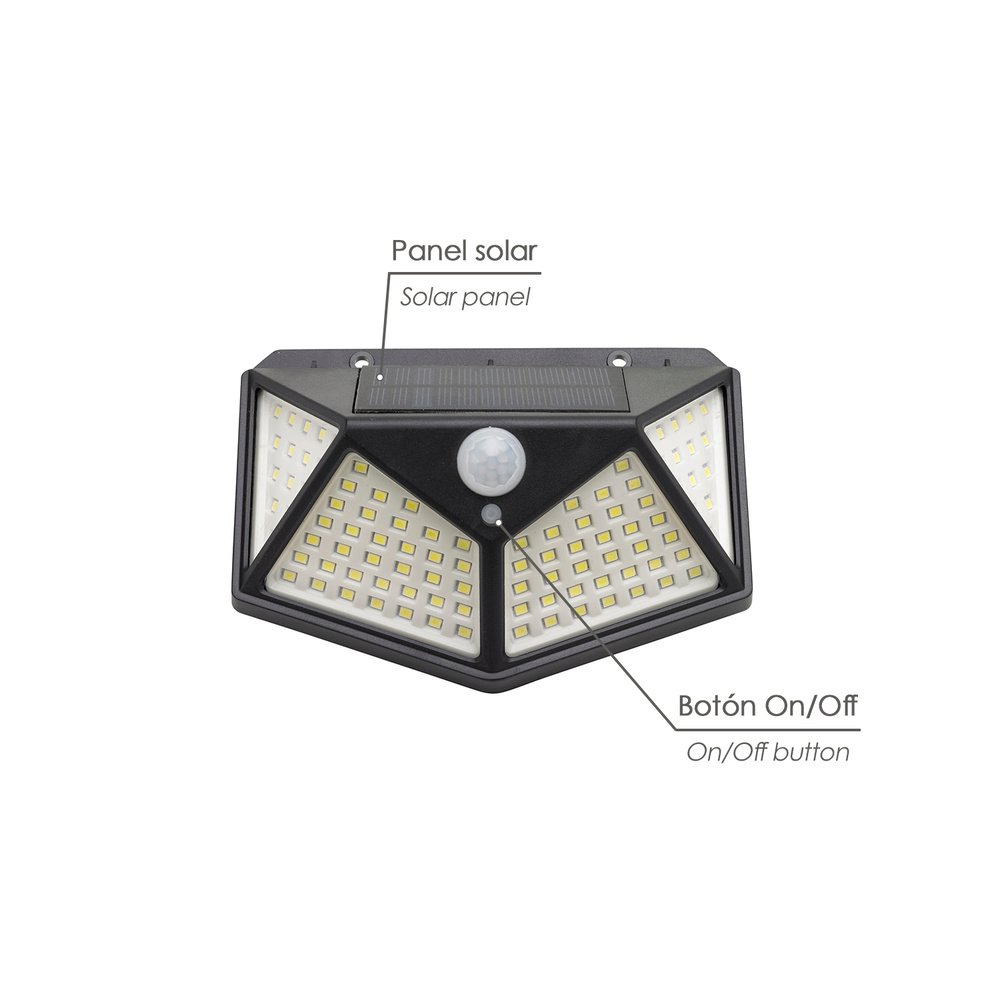 Aplique Solar Led Con Sensor De Luz y De Movimiento 270 Lumenes Ip4x Foco Led A Bateria, Foco Solar. 4 Aplique Solar Led Con Sensor De Luz y De Movimiento 270 Lumenes Ip4x Foco Led A Bateria, Foco Solar.