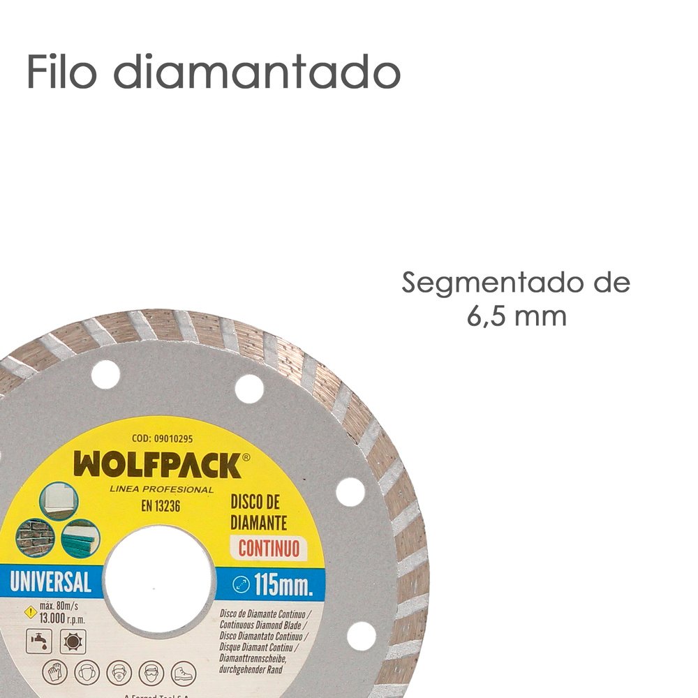 Disco Diamante 115 mm. General Obra Continuo 3 Disco Diamante 115 mm. General Obra Continuo