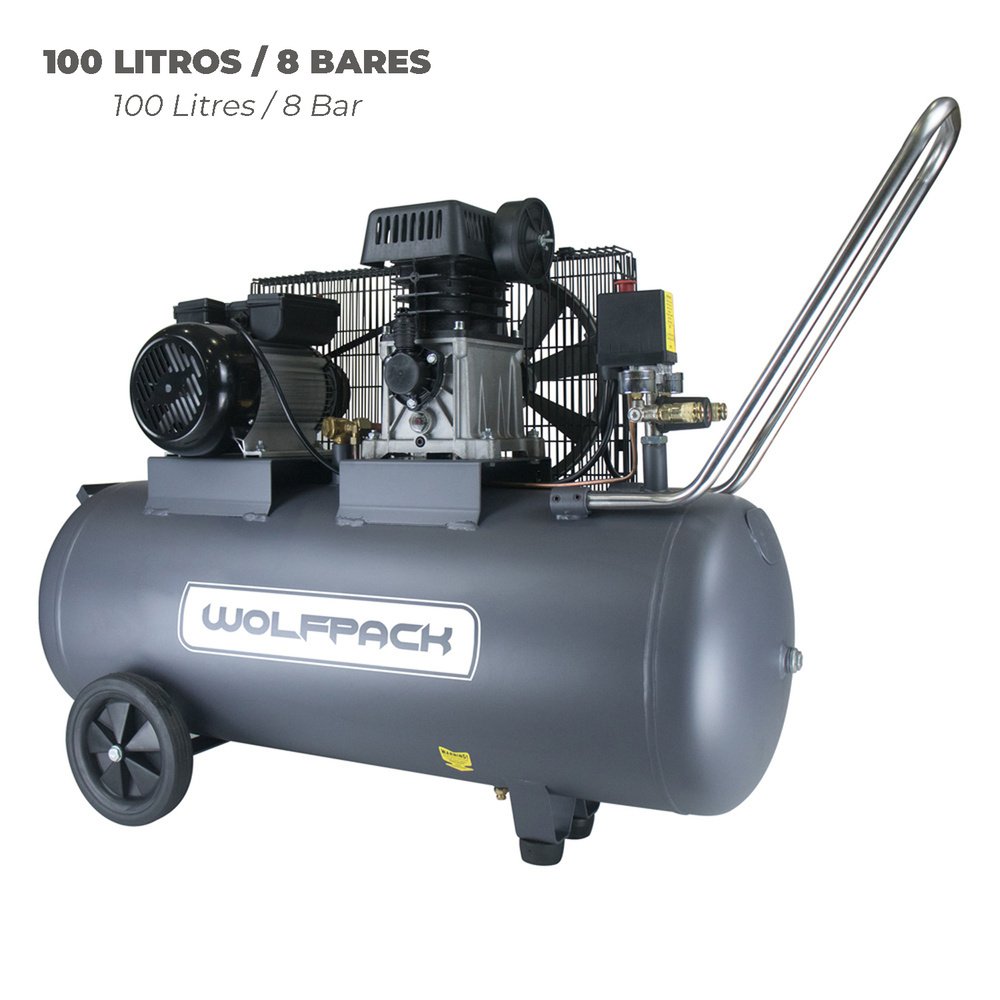 Compresor 100 Litros / 8 Bares / 2,2 Kw - 3,0 Hp Lubricado Por Aceite 5 Compresor 100 Litros / 8 Bares / 2,2 Kw - 3,0 Hp Lubricado Por Aceite
