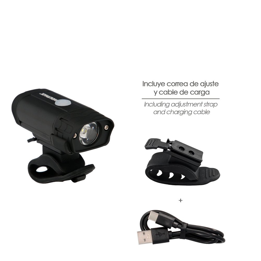 Luz Led Frontal Para Bicicleta / Patinete 400 Lumenes (5 Modos) Bateria Recargable USB 3 Luz Led Frontal Para Bicicleta / Patinete 400 Lumenes (5 Modos) Bateria Recargable USB