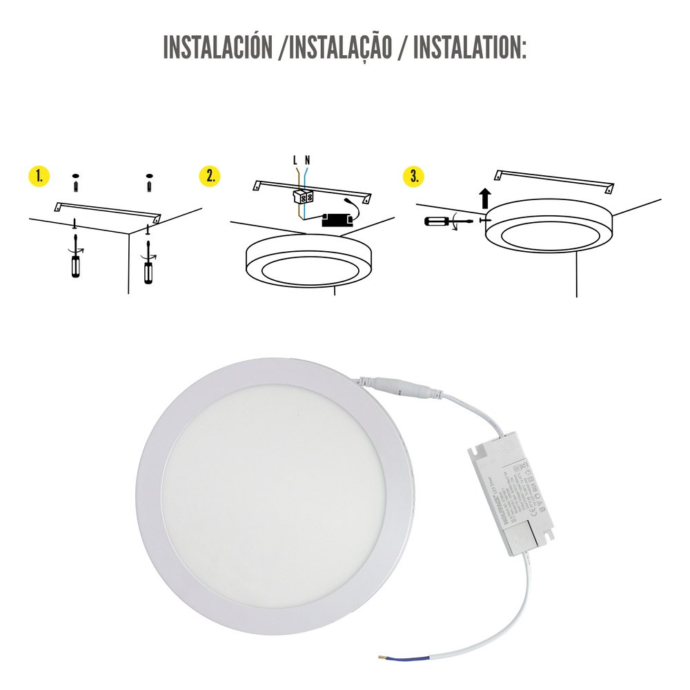 Downlight Superficie Led 20 Watt 1800 Lumenes 3000K