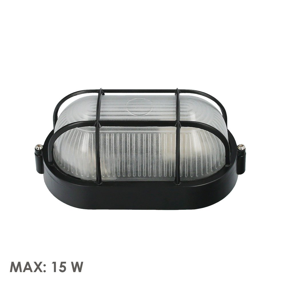 Plafon Industrial Ovalado Negro