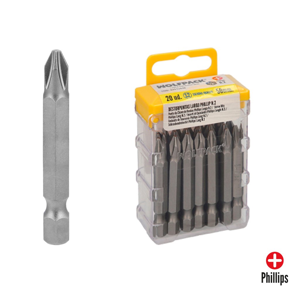 Puntas Largas Destornillador Phillips Nº