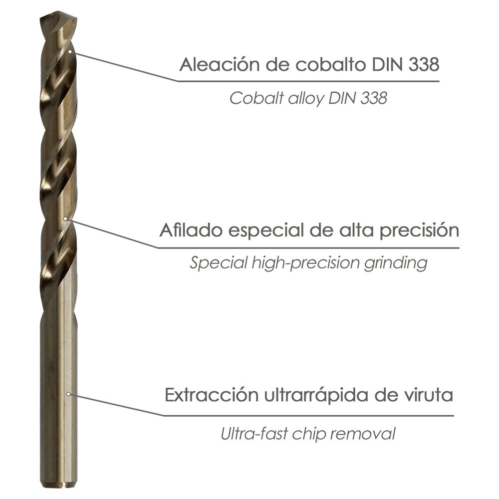 Broca Cobalto Wolfpack Hss Cilindrica 5 Broca Cobalto Wolfpack Hss Cilindrica