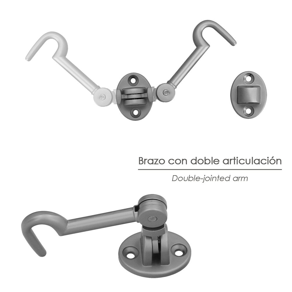 Aldabillas Multiusos Reforzada Con Tornillos 100 Mm Latón Niquelado Mate 4 Aldabillas Multiusos Reforzada Con Tornillos 100 Mm Latón Niquelado Mate