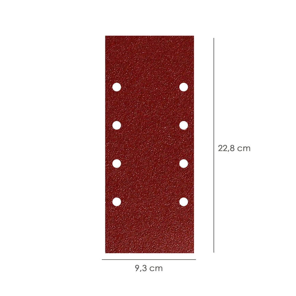 Lija Recambio Con Velcro 93x228 mm. con Agujeros Grano