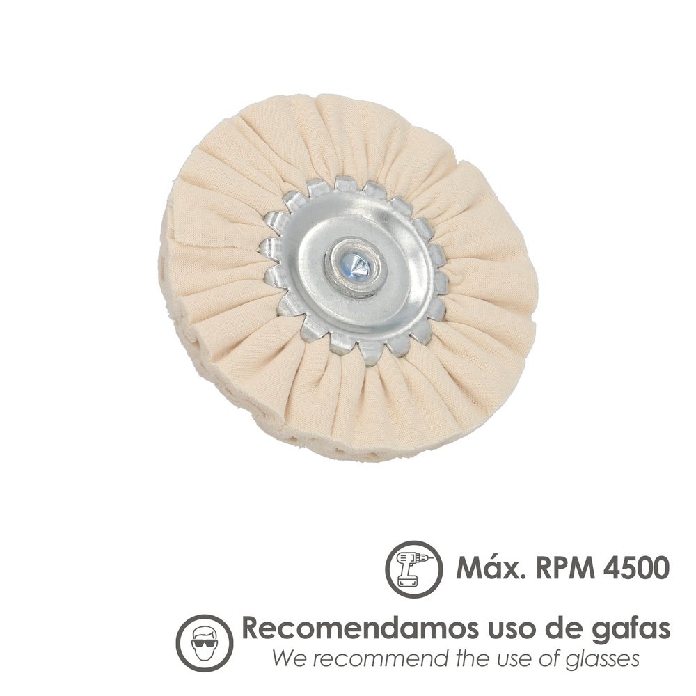 Disco Pulidor De Tela Para Taladro Ø 80mm. 4 Disco Pulidor De Tela Para Taladro Ø 80mm.