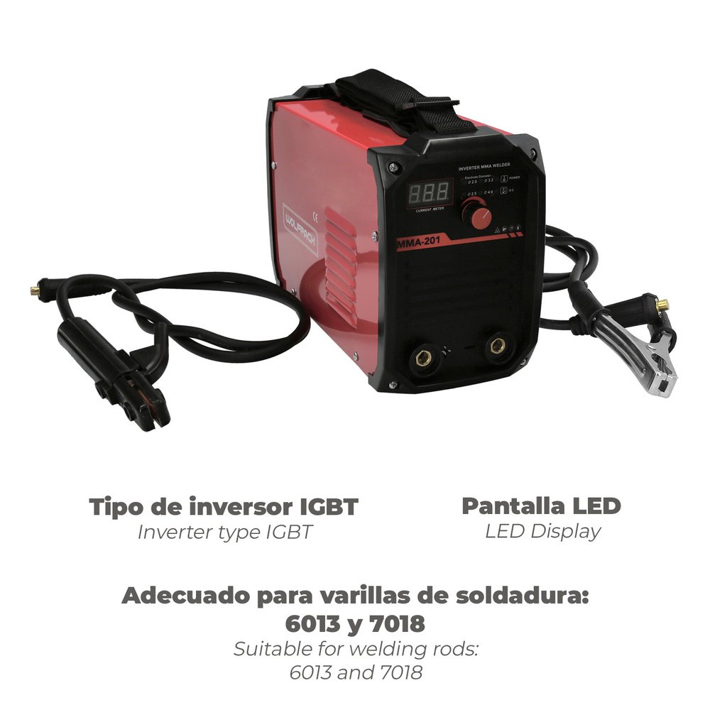 Soldadura Inverter Wolfpack 10-200 A 5 Soldadura Inverter Wolfpack 10-200 A