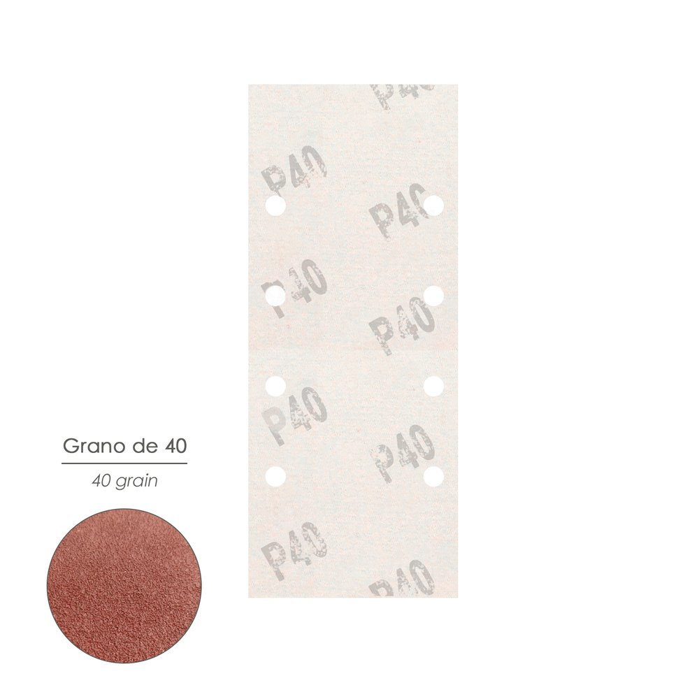 Lija Recambio Con Velcro 93x228 mm. con Agujeros Grano