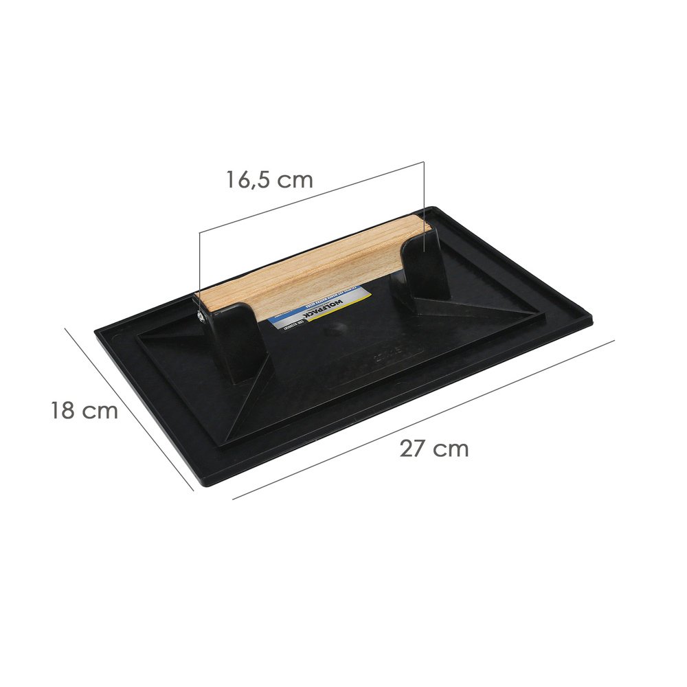 Talocha Plastico 27 x 18 cm. Mango Madera Negra Con Alveolos 2 Talocha Plastico 27 x 18 cm. Mango Madera Negra Con Alveolos