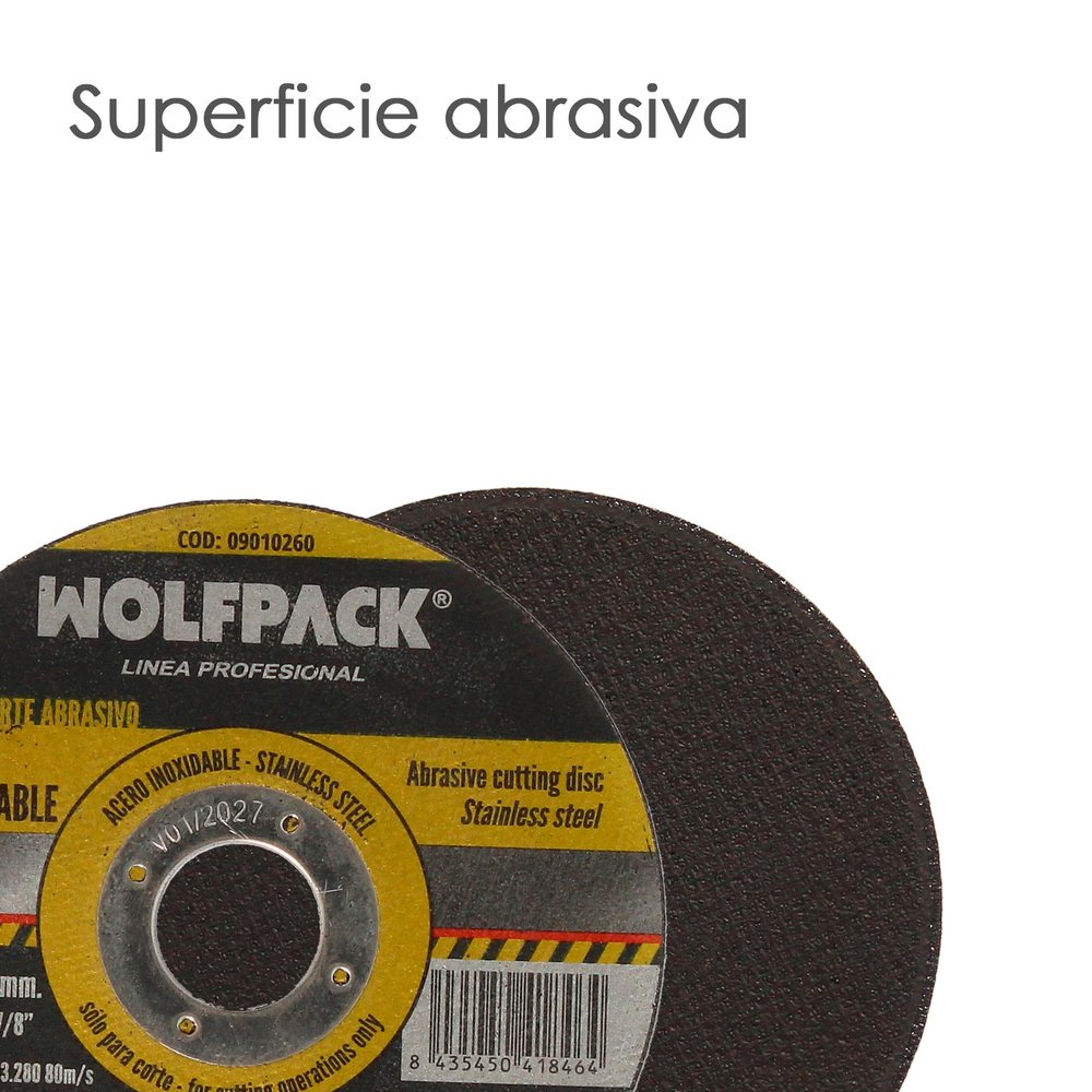 Disco Corte Abrasivo Acero Inoxidable Ø 115x Ø 22,2 mm Espesor 1,0 mm. Disco Radial / Amoladora Universal 3 Disco Corte Abrasivo Acero Inoxidable Ø 115x Ø 22,2 mm Espesor 1,0 mm. Disco Radial / Amoladora Universal